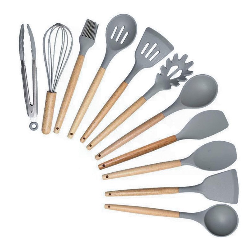 Kitchen Cooking Utensils and Knife Set with Holder Block, 19