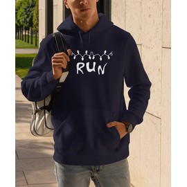 Hippowarehouse Run Christmas Light Message Baseball Cap hat Premium Printed 5 Panel OneSize Adults Navy