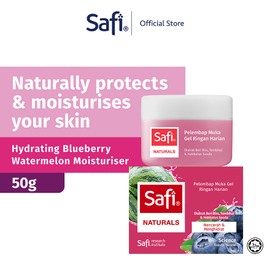 SAFI Naturals Brightening & Hydrating Facial Moisturiser 50g Blueberry Watermelon Habbatus Sauda