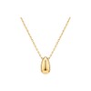 Gold&Deer 14KGP curve volume water drop necklace white gold /
