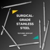 Rui Smiths Professional Double Ended Hypoallergenic Stainless Steel Metal Pusher