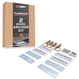 Caliber Trailblazer Heavy-Duty, Fully Adjustable Tie Down Components, 2-Wheel Anchor Kit