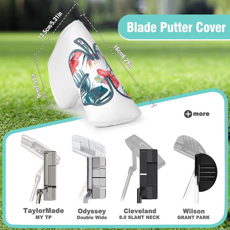 BAIRBRE Golf Putter Covers Mallet Putter Headcover Blade Putter Cover
