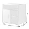 Basicwise Printer Kitchen Office Storage Stand with Casters, White (QI003556.W)