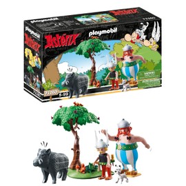 PLAYMOBIL Asterix 71160 Wild Boar Hunting, with Tilting Tree, Toy for Children 5 Years and Up