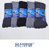 Gentleman's Long Navy Socks - Plain Toe Design 5 Pairs Mixed Colors 26cm