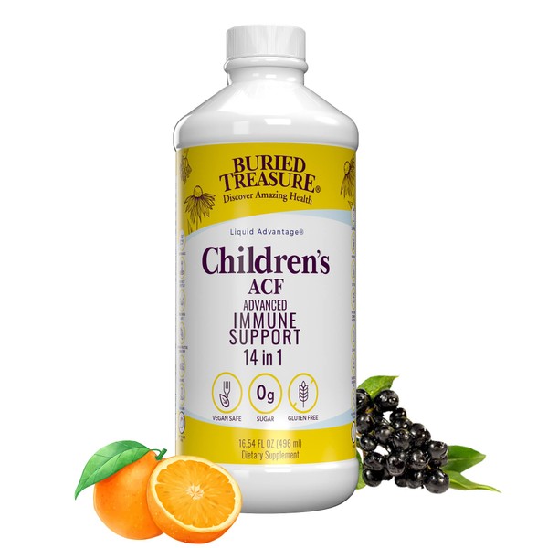Childrens ACF Rapid Immune Recovery, Immune Booster & Support for Kids, Herbal Blend with Vitamin C Elderberry Enchinacea, 16oz