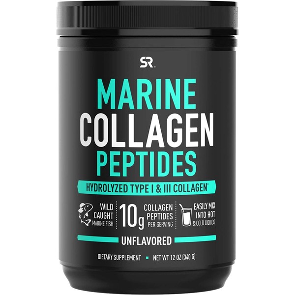 Marine Collagen Peptides Powder | Pescatarian Friendly, Keto Certified & Non-GMO Verified - Easy to Mix in Water or Juice! (12oz Bottle)