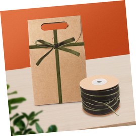 Baluue 1 Rollo de terciopelo para coronas multifunción listones navideños listones para moños decorar decoración de envolver conveniente de Green