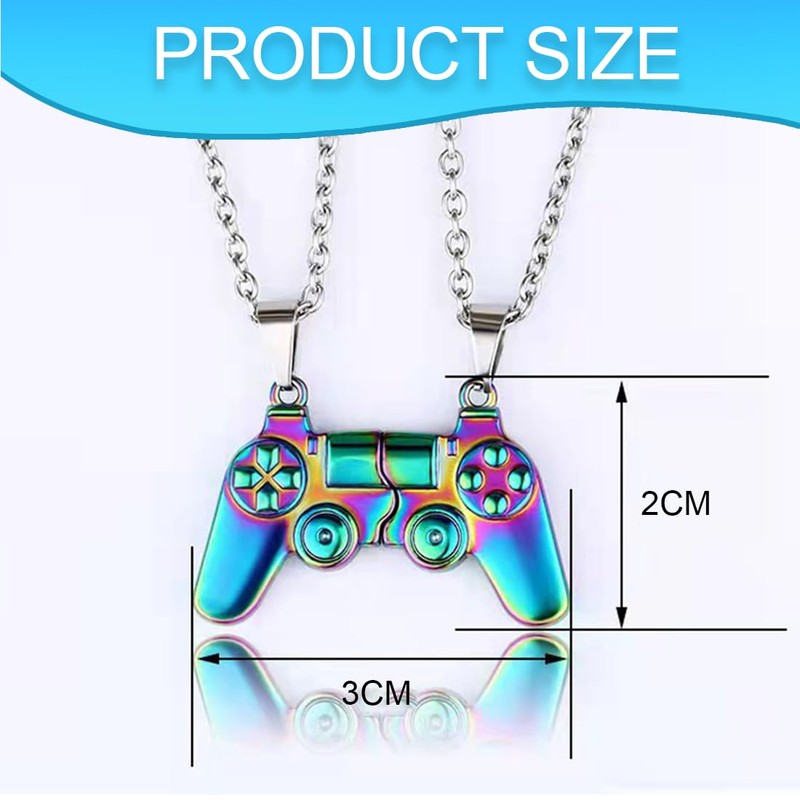 CMUYKIBU Women's Magnetic Necklace, Women's Necklace Couple Necklace Game Controller