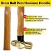 WEDO Brass Ball Peen Hammer 32 oz(2lb), Ball Pein Hammer