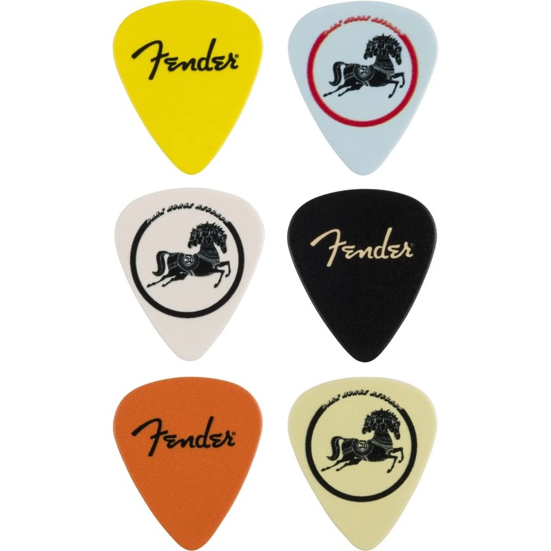 Fender George Harrison Dark Horse Pick Tin, Medium, Set of