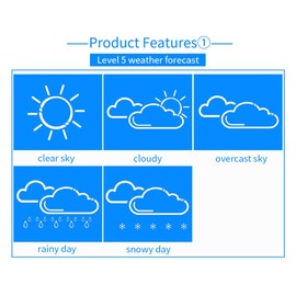 CLSSLVVBN Outdoor Thermometer Temperature and Humidity Sensors Indoor and Outdoor Hygrometer ABS Outdoor Thermometer Wireless