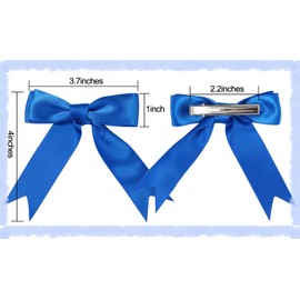 Ribbon Bow Clip for Horse Tail Pony Decoration Holiday Real Horse Christmas Parade Shows Ribbon Tie Equestrian Hair Ponytail Pet Dog Hair Clips 4pcs blue