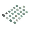 25pcs Rune Stones Set Hand Carved Polished Green Aventurine Portable