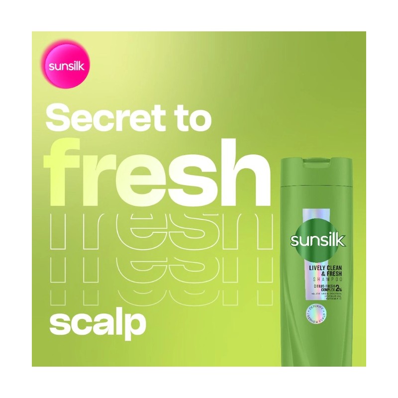 SUNSILK Lively Clean & Fresh Shampoo 625ml - Detoxify Scalp