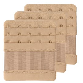 SAMGU Women's Bra Extenders 5 Hooks Elastic Stretchy Bra Extension Strap (one size, 5 Hook 3/4" Spacing, Skin Color)