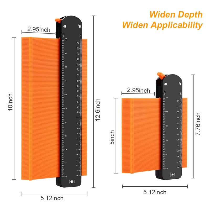 BS ONE Contour Gauge, 10" and 5" Contour Duplicator with