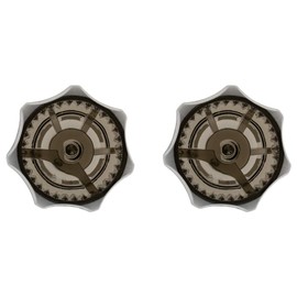 Dura Faucet DF-RKS RV Replacement Hot and Cold Smoked Acrylic Knobs for Faucet