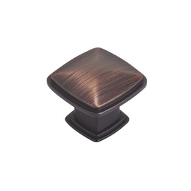 Richelieu Hardware DP81091BORB (10-Pack) Charlemagne Collection 1 1/4-inch (31 mm) Brushed Oil-Rubbed Bronze Transitional Cabinet and Drawer Knob for Kitchen, Bathroom, and Furniture