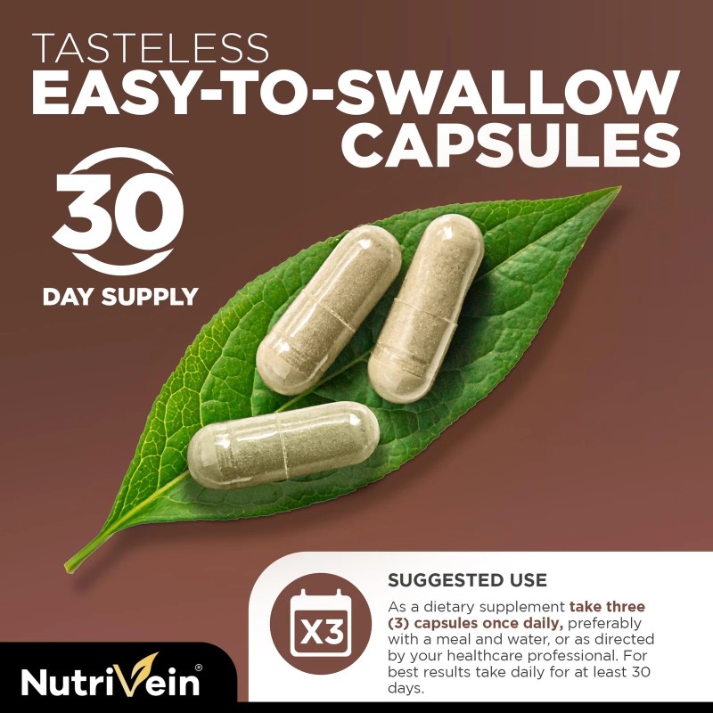 Nutrivein 11 Mushroom Blend Immune Support Herbal Supplement 90 Capsules