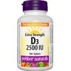 Webber Naturals Vitamin D3 2500 IU Extra Strength, 180 Tablets,
