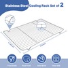 TeamFar Cooling Rack, 16.6” x 11.45” Stainless Steel Wire Baking