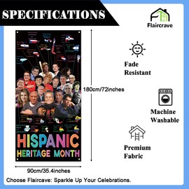Hispanic Heritage Month Banner Spanish Mes De La Herencia Hispana Classroom Decor Latin American Hispanic Heritage Month Decorations for Home School Classroom