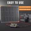 SUNAPEX 50W Flexible Solar Battery Charger Maintaine with MPPT Charge