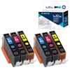 LCL Compatible for Canon CLI-221 CLI-221C CLI-221M CLI-221Y (6-Pack,2C2M2Y) Ink