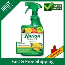 Natria 706250A Neem Oil Spray for Plants Pest Organic Disease Control, 24-Ounce.