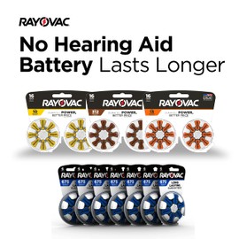 Rayovac Hearing Aid Batteries Size 312 for Advanced Hearing Aid Devices, 8 Count (Pack of 7)