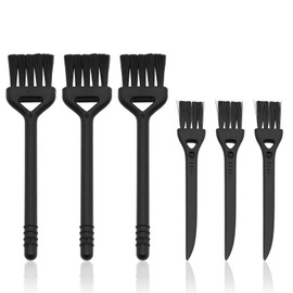 Rierdge Keyboard Cleaning Brush, 6 Pcs Plastic Handle Nylon Anti Static Brush Kit Fit for Computer Keyboard, Laptop, Phone, Car Interior Detailing Cleaning Tools