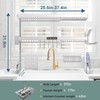 Over The Sink Dish Drying Rack,3 Tier Adjustable Length (25.5''