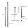 Mountaineering Telescopic Trekking Poles Aluminum Alloy Hiking Stick Collapsible Walking