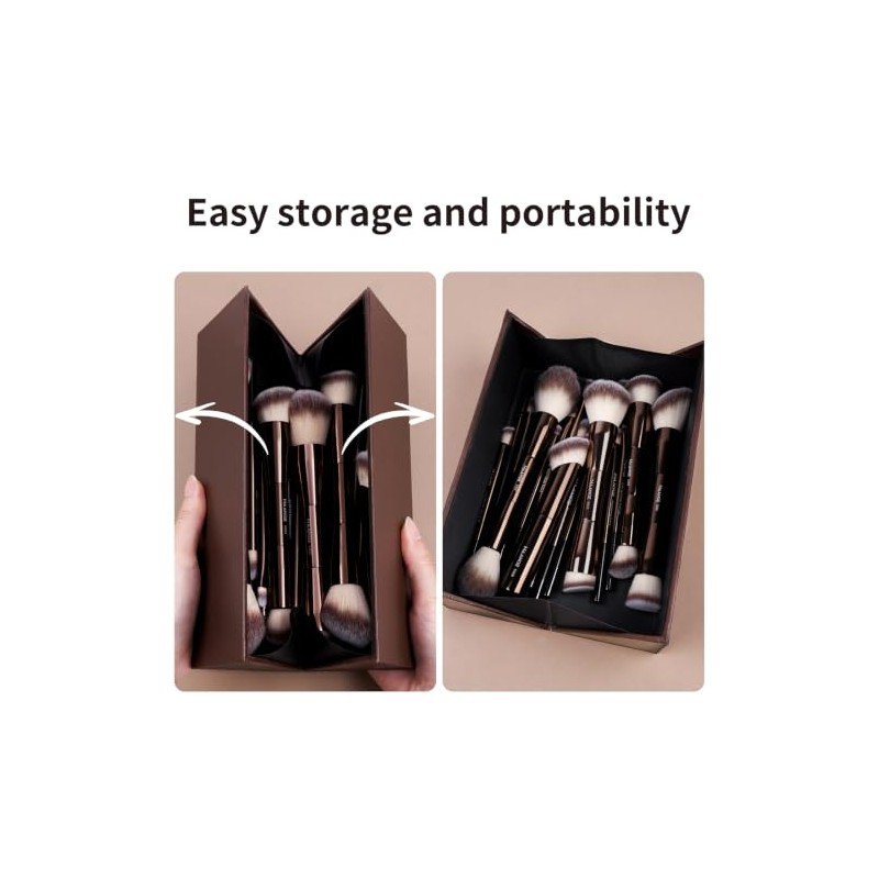 MAANGE Makeup Brushes 20Pcs with Gift Box, Aluminum Make up