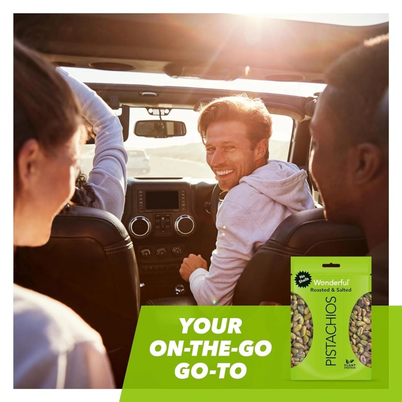 Wonderful Pistachios No Shells Roasted & Salted 6oz Bag Protein