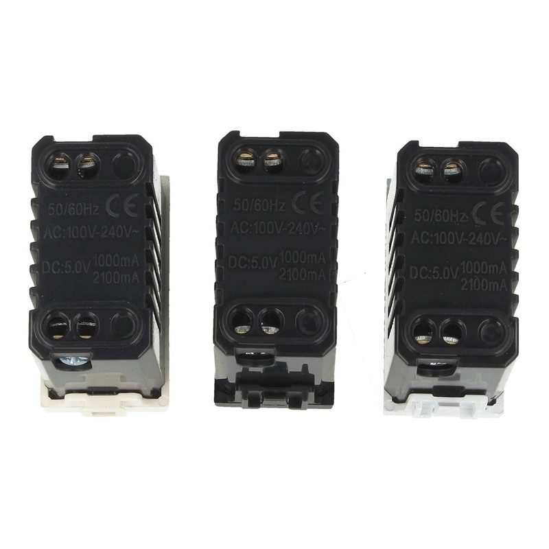 2 USB Charging Modules 5V 2.1A Compatible with Bticino Living