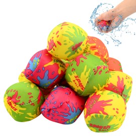Bolas de agua, 12 bolas de agua reutilizables, bolas de agua de algodón suave, para hacer malabares de agua, bolas de piscina, juguetes para niños,...