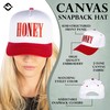 Two Tone Vintage Snapback Hat - Honey - White/Red