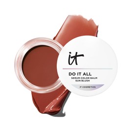 IT Cosmetics Do It All Serum Color Balm Sun Cream Blush & Bronzer, Sun Rush - Blendable & Buildable, Lift, Reshape, All-Over Color, 24HR Hydration, Hyaluronic Acid, Peptides & Vitamin E - 0.63 oz