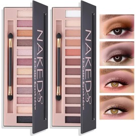 Paleta de sombras de ojos de 24 colores - Ajuste ceñido - Tonos rosa neutros con acabados mate y satinado, altamente pigmentados, duraderos y a prueba de manchas, veganos y sin productos de origen animal, tamaño compacto que cabe fácilmente en una bolsa o