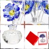 TOLIDA Crystal Forget-Me-Not Ornament - Blue Flower Figurine Crystal Paperweight,