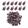 PH PandaHall 100 Pcs Red Copper Brass Fold-Over Cord Ends,