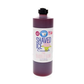 Pink Bubble Gum Hawaiian 🍧 Snow Cone Unsweetened Flavor Concentrate 16 Fl Oz Size (must add sugar and water)