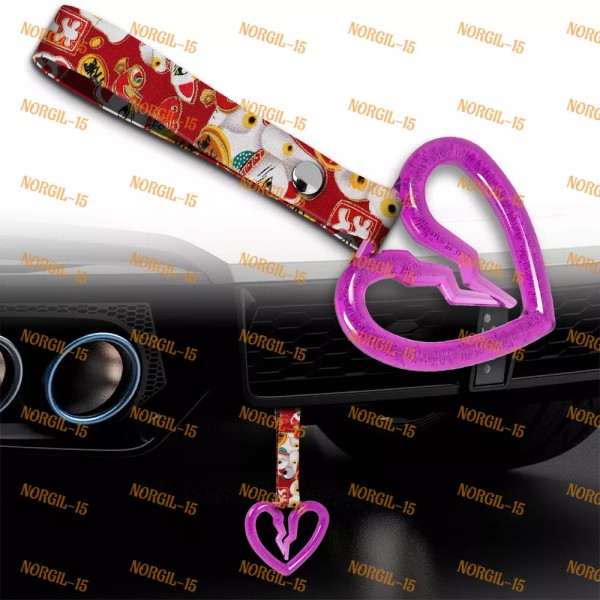 Unbranded Crystal Broken Heart TSURIKAWA Purple Ring Train Bus Handle