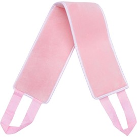 Balacoo Banda Aplicadora de Bronceador para Espalda, Flocada en Color Rosa, Reusable y Flexible para Aplicación Uniforme de Autobronceador y Lociones Corporales