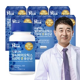 Real Doctor 10 Billion Live Lactobacillus Multibiotics Postbiotics Bifidobacterium 30 Capsules, 6 Pieces / 리얼닥터 100억 생유산균 멀티바이오틱스 포스트바이오틱스 비피더스균 30캡슐, 6개