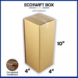 EcoSwift 1-Box 4x4x10 "EcoSwift" Brand Cardboard Packing Mailing Shipping Corrugated