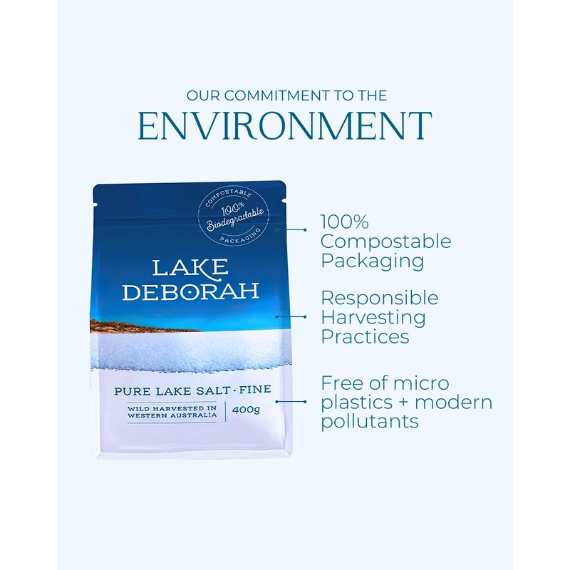 Lake Deborah Salt (14.1oz, Fine Salt)